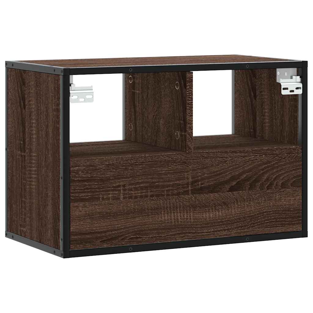 Mobile TV-Credenza per TV-Console TV Rovere Marrone 60x31x39,5cm in Truciolato e Metallo 537866