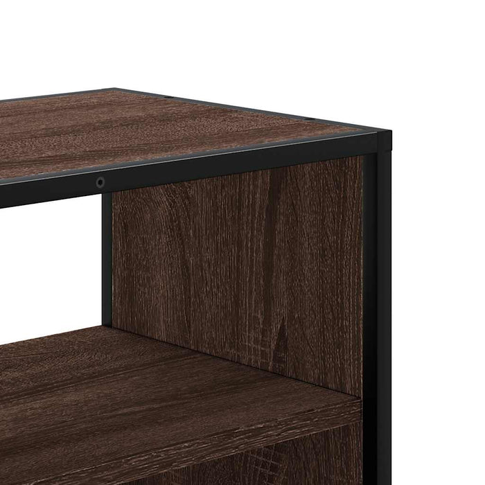 Mobile TV-Credenza per TV-Console TV Rovere Marrone 60x31x39,5cm in Truciolato e Metallo 537866