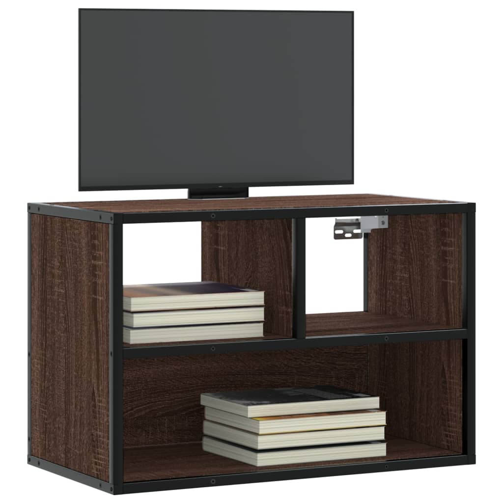 Mobile TV-Credenza per TV-Console TV Rovere Marrone 60x31x39,5cm in Truciolato e Metallo 537866