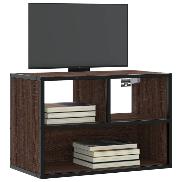 Mobile TV-Credenza per TV-Console TV Rovere Marrone 60x31x39,5cm in Truciolato e Metallo 537866