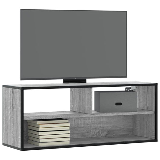 Mobile TV-Credenza TV-Console TV Grigio Sonoma 100x31x39,5cm Legno Multistrato Metallo 154286