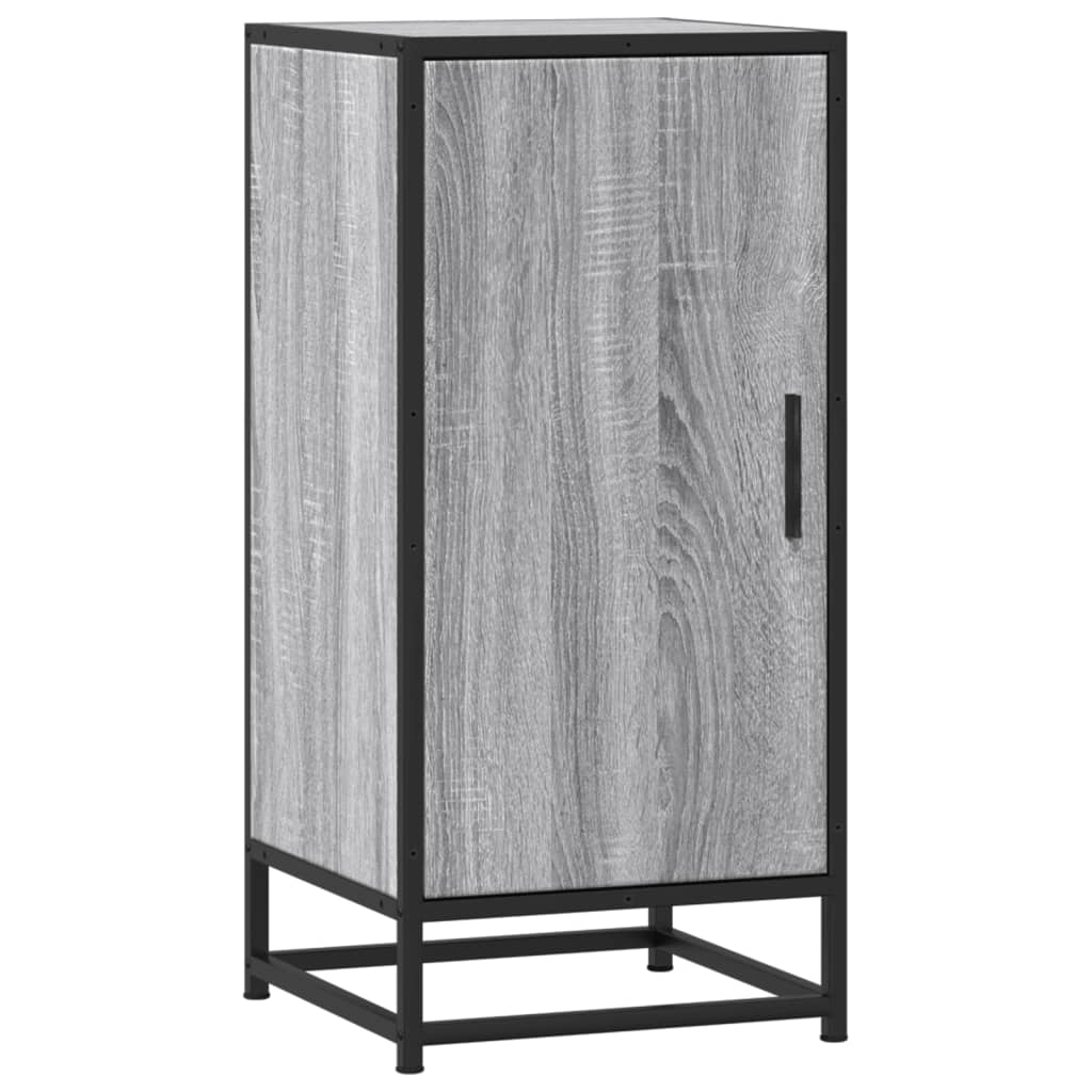 vidaXL Credenza Grigio Sonoma 35,5x35x76 cm in Truciolato e Metallo