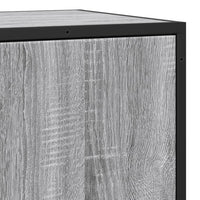 vidaXL Credenza Grigio Sonoma 35,5x35x76 cm in Truciolato e Metallo