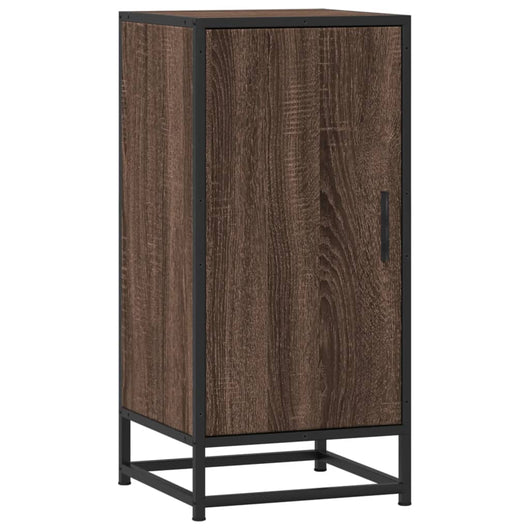 vidaXL Credenza Rovere Marrone 35,5x35x76 cm in Truciolato e Metallo