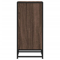 vidaXL Credenza Rovere Marrone 35,5x35x76 cm in Truciolato e Metallo