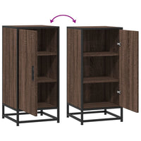 vidaXL Credenza Rovere Marrone 35,5x35x76 cm in Truciolato e Metallo