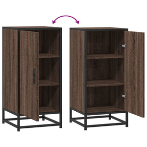 vidaXL Credenza Rovere Marrone 35,5x35x76 cm in Truciolato e Metallo