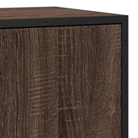 vidaXL Credenza Rovere Marrone 35,5x35x76 cm in Truciolato e Metallo