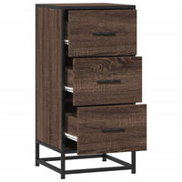 vidaXL Credenza Rovere Marrone 35,5x35x76 cm in Truciolato e Metallo