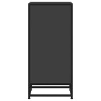 vidaXL Credenza Rovere Nera 35,5x35x76 cm in Truciolato e Metallo