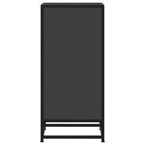 vidaXL Credenza Rovere Nera 35,5x35x76 cm in Truciolato e Metallo