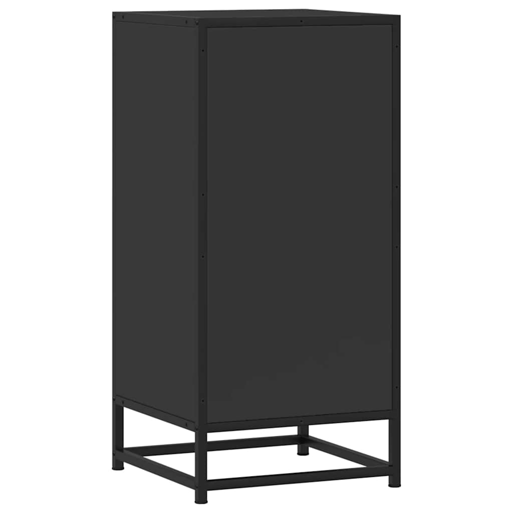 vidaXL Credenza Rovere Nera 35,5x35x76 cm in Truciolato e Metallo