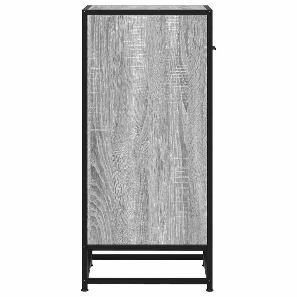 vidaXL Credenza Grigio Sonoma 35,5x35x76 cm in Truciolato e Metallo