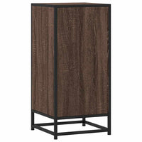 Credenza Rovere Marrone 35,5x35x76 cm in Truciolato e Metallo