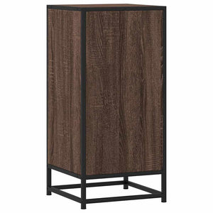 Credenza Rovere Marrone 35,5x35x76 cm in Truciolato e Metallo