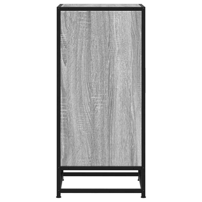 vidaXL Credenza Grigio Sonoma 35,5x35x76 cm in Truciolato e Metallo