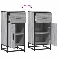 Credenza-Buffet-Armadio da cucina Grigio Sonoma 35,5x35x76 cm in Truciolato e Metallo