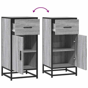 Credenza-Buffet-Armadio da cucina Grigio Sonoma 35,5x35x76 cm in Truciolato e Metallo