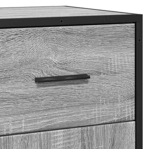vidaXL Credenza Grigio Sonoma 35,5x35x76 cm in Truciolato e Metallo