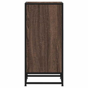 vidaXL Credenza Rovere Marrone 35,5x35x76 cm in Truciolato e Metallo
