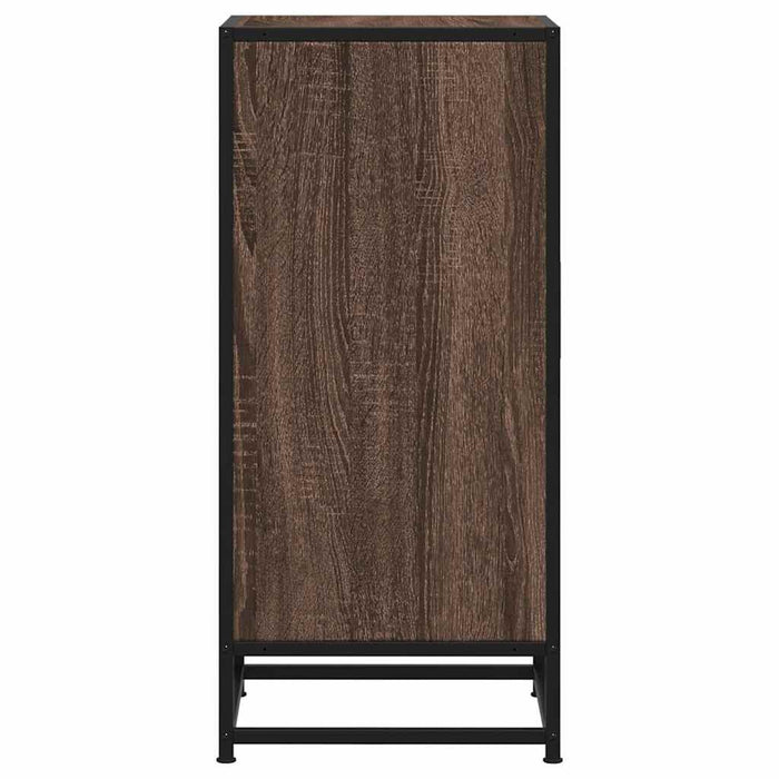 vidaXL Credenza Rovere Marrone 35,5x35x76 cm in Truciolato e Metallo