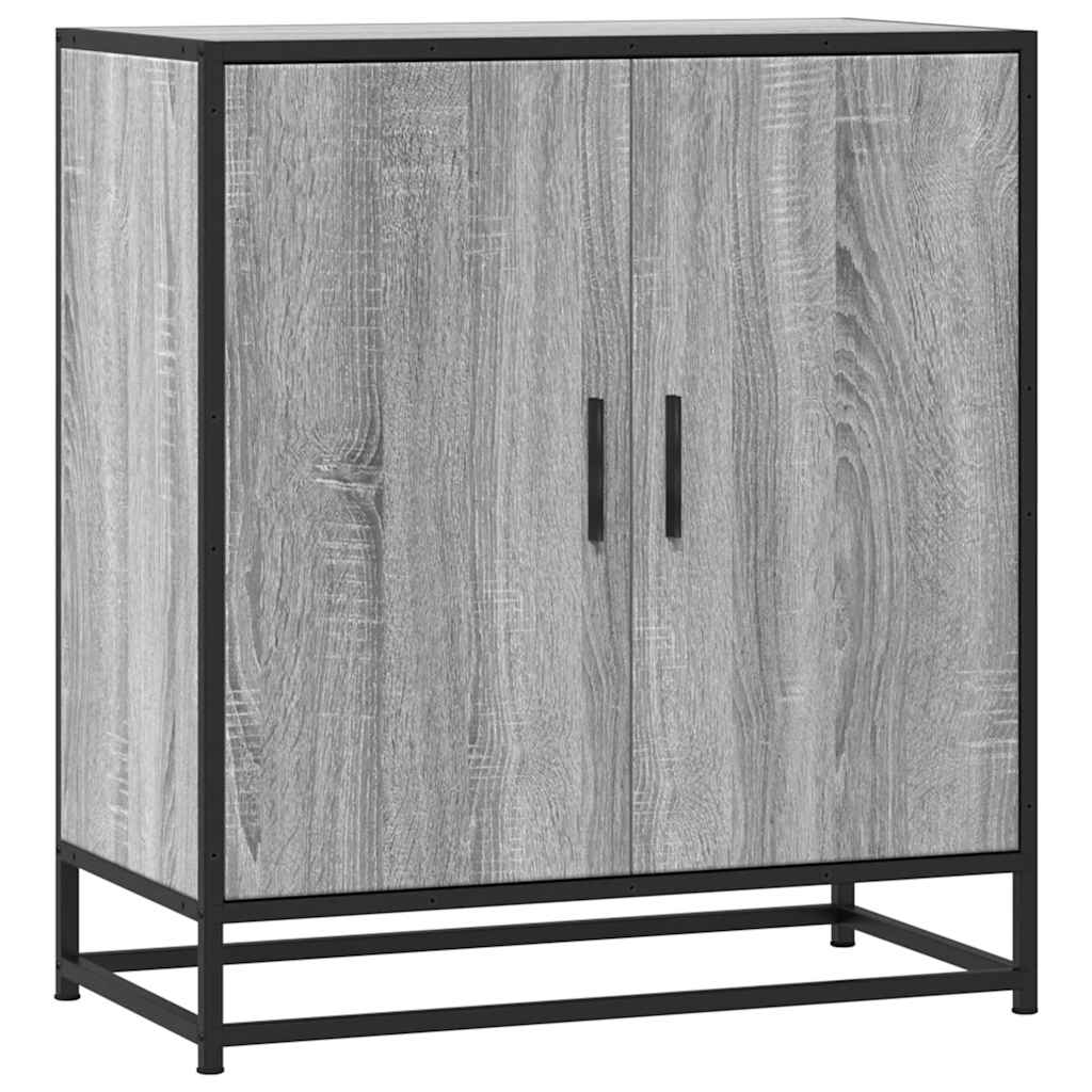 Credenza-Buffet-Armadio da cucina Grigio Sonoma 68x35x76 cm in Truciolato e Metallo 639474
