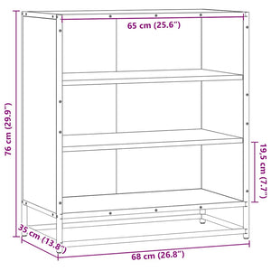 vidaXL Credenza Rovere Fumo 68x35x76 cm in Truciolato