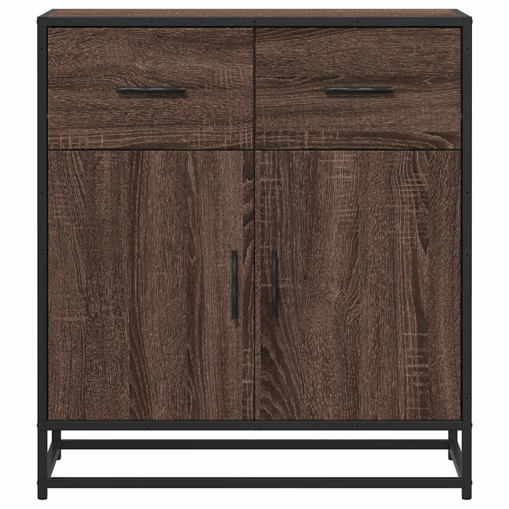 Credenza Rovere Marrone 68x35x76 cm in Legno Multistrato 848983