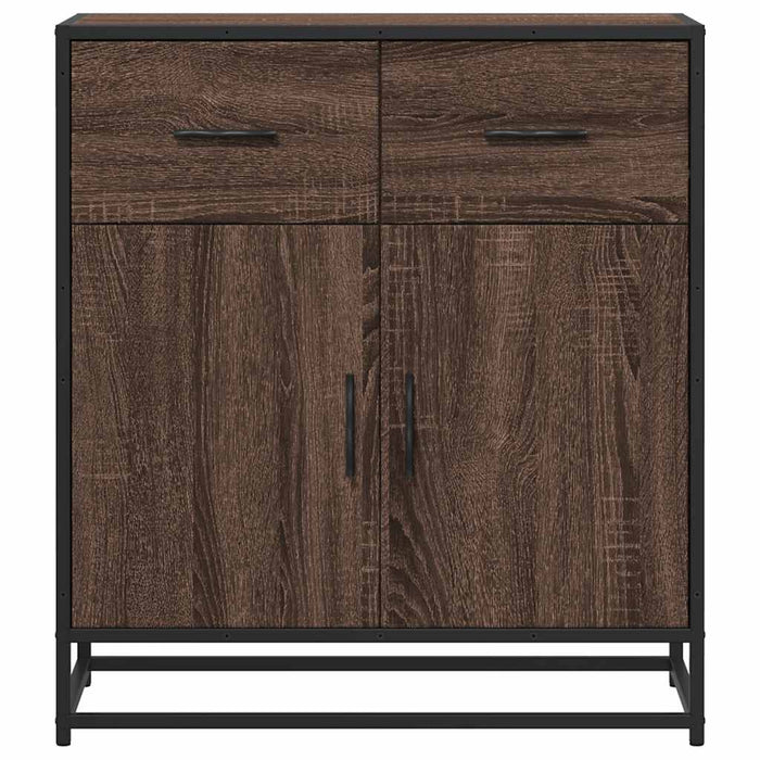 Credenza Rovere Marrone 68x35x76 cm in Legno Multistrato 848983