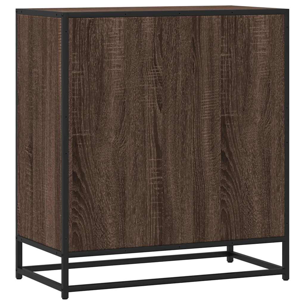 Credenza Rovere Marrone 68x35x76 cm in Legno Multistrato 848983