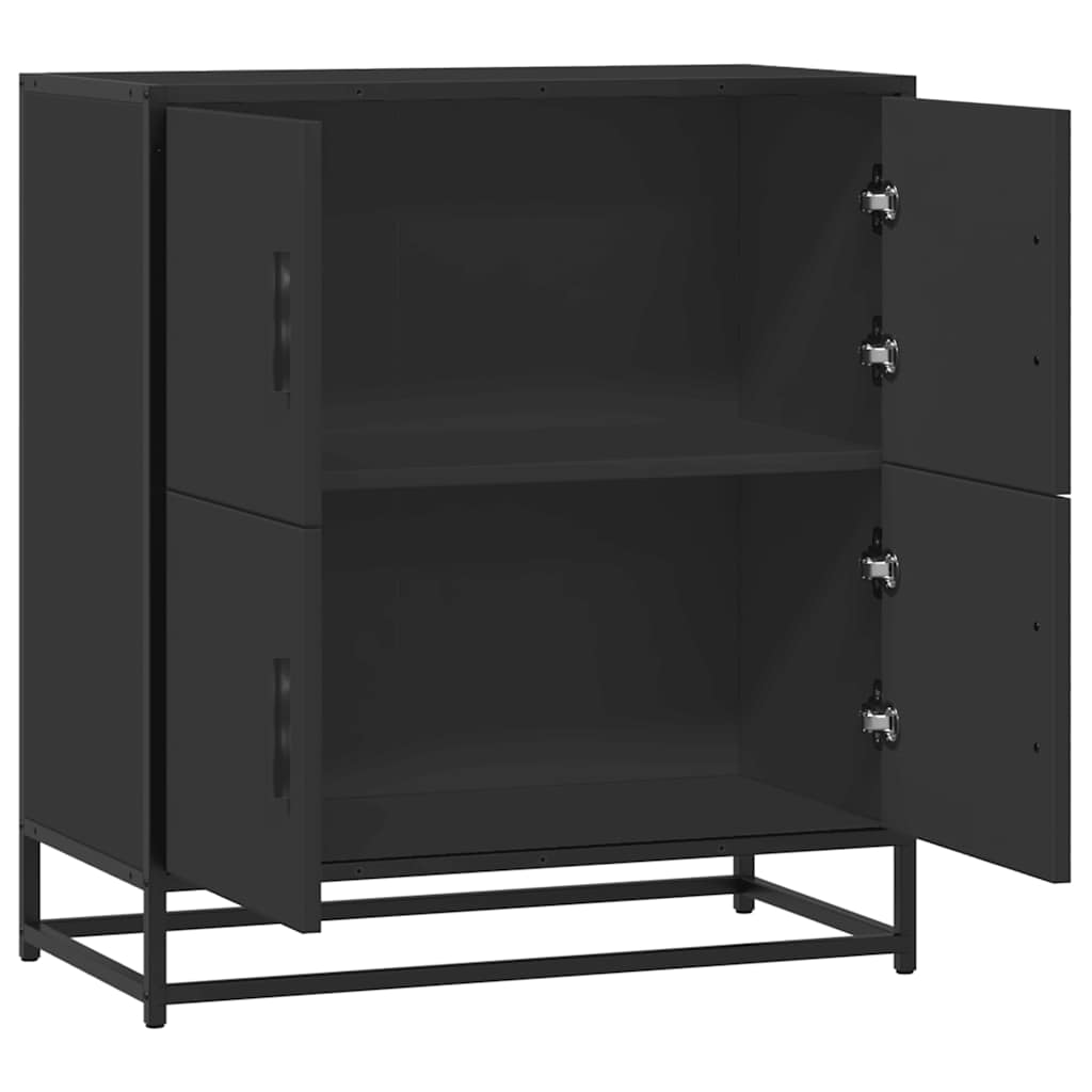 vidaXL Credenza Rovere Nera 68x35x76 cm in Legno Multistrato