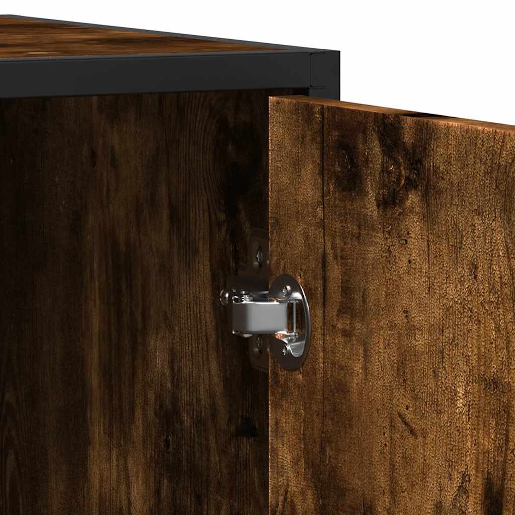 vidaXL Credenza Rovere Fumo 92x35x76 cm in Legno Multistrato