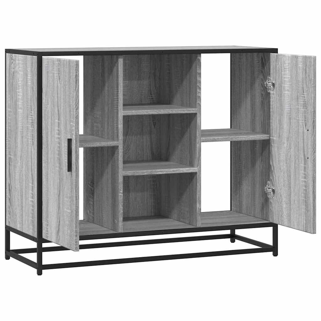 vidaXL Credenza Grigio Sonoma 92x35x76 cm in Legno Multistrato