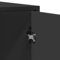 Credenza-Buffet-Armadio da cucina Nera 92x35x76 cm in Legno Multistrato 891498