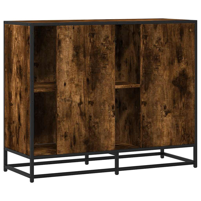 vidaXL Credenza Rovere Fumo 92x35x76 cm in Legno Multistrato