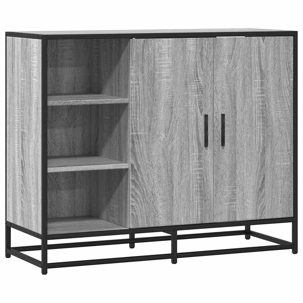 vidaXL Credenza Grigio Sonoma 92x35x76 cm in Legno Multistrato