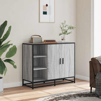 vidaXL Credenza Grigio Sonoma 92x35x76 cm in Legno Multistrato