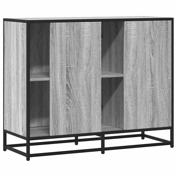 vidaXL Credenza Grigio Sonoma 92x35x76 cm in Legno Multistrato