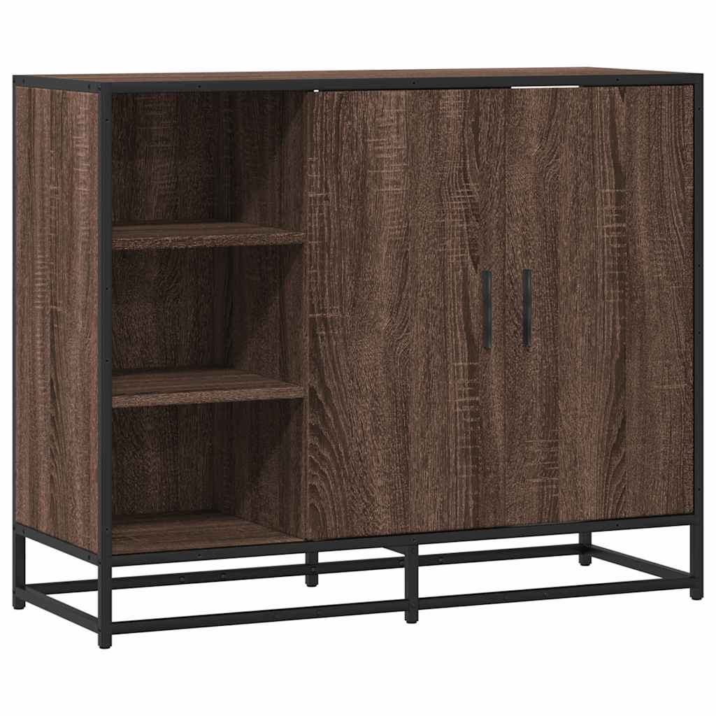 vidaXL Credenza Rovere Marrone 92x35x76 cm in Legno Multistrato