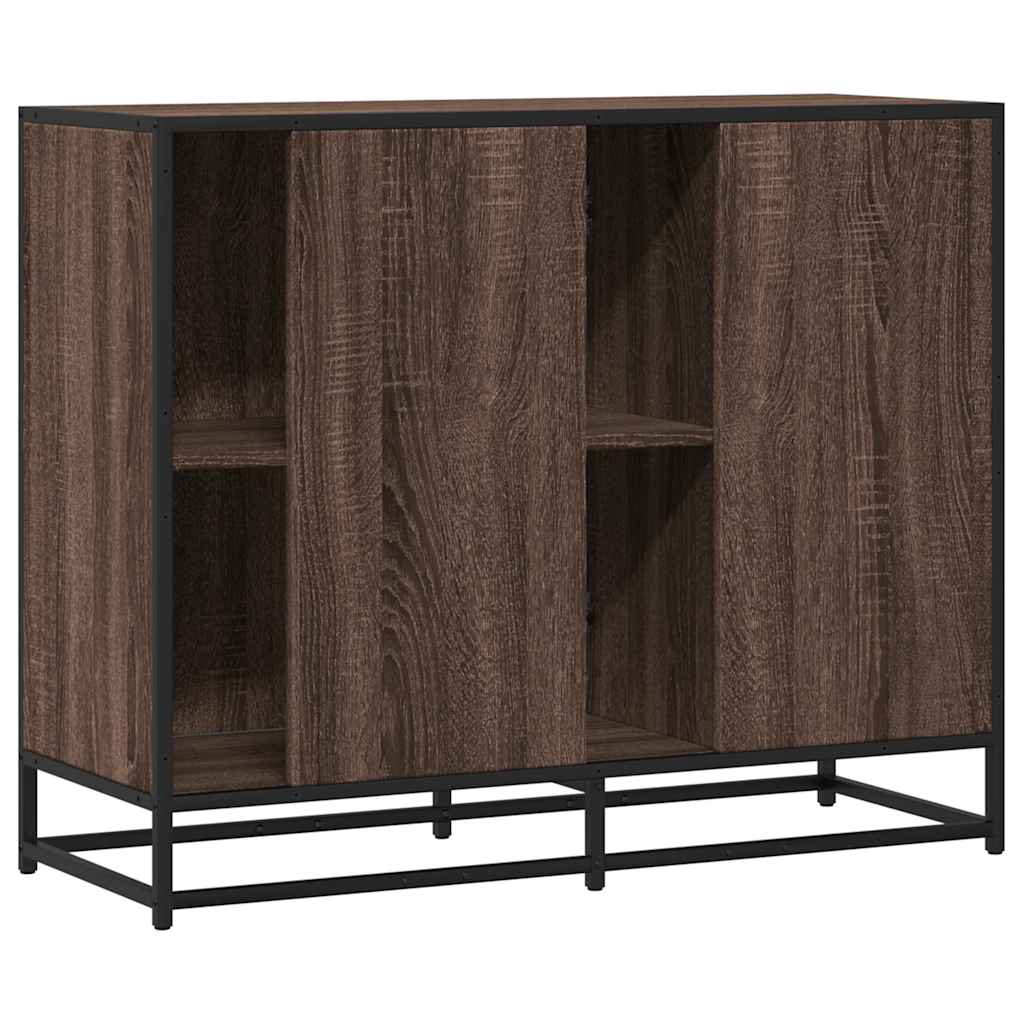 vidaXL Credenza Rovere Marrone 92x35x76 cm in Legno Multistrato