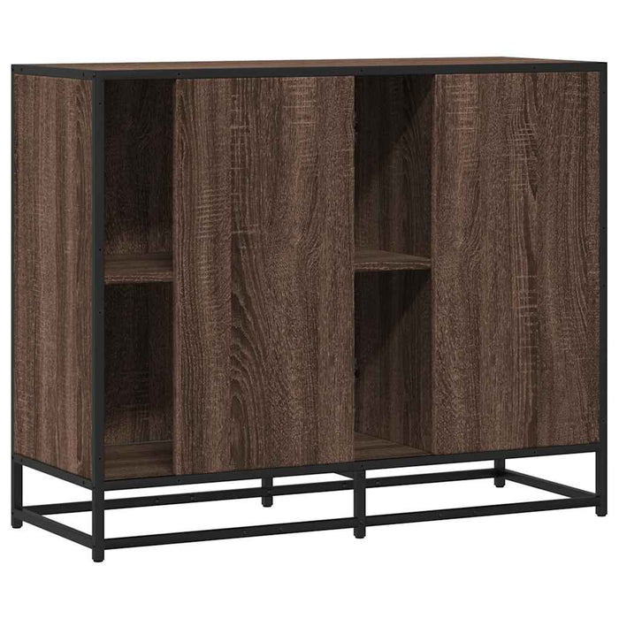 vidaXL Credenza Rovere Marrone 92x35x76 cm in Legno Multistrato