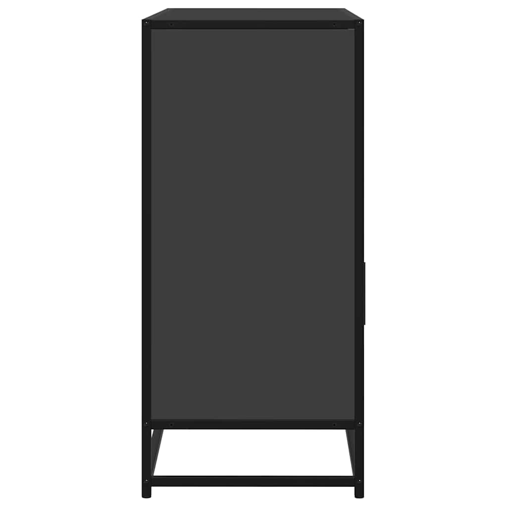 vidaXL Credenza Nera 100x35x76 cm in Legno Multistrato