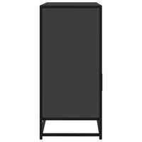 Credenza-Buffet-Armadio da cucina Nera 100x35x76 cm in Legno Multistrato