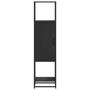 Credenza Nera 35,5x35x139 cm Legno Multistrato Metallo 849034