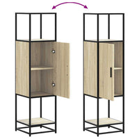 vidaXL Credenza Rovere Sonoma 35,5x35x139 cm Legno Multistrato Metallo