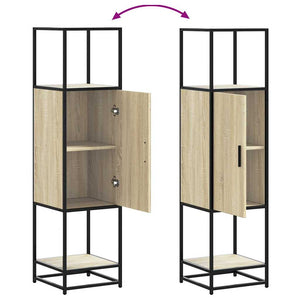 vidaXL Credenza Rovere Sonoma 35,5x35x139 cm Legno Multistrato Metallo