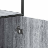 vidaXL Credenza Grigio Sonoma 35,5x35x139 cm Legno Multistrato Metallo