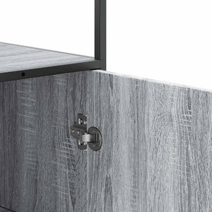 vidaXL Credenza Grigio Sonoma 35,5x35x139 cm Legno Multistrato Metallo