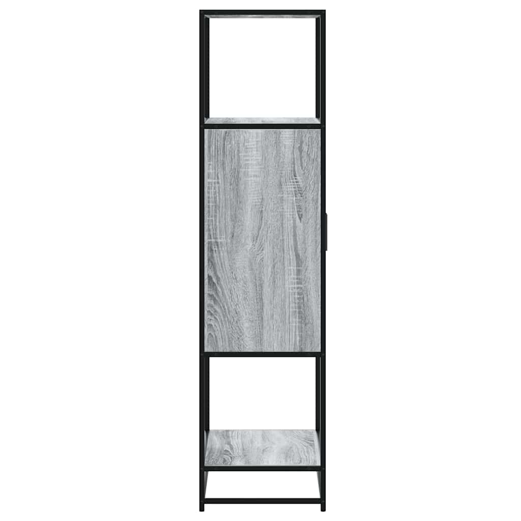 vidaXL Credenza Grigio Sonoma 68x35x139 cm Legno Multistrato Metallo