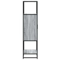 vidaXL Credenza Grigio Sonoma 68x35x139 cm Legno Multistrato Metallo